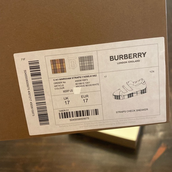 Burberry Checkered Canvas shoes - Picture 5 of 6
